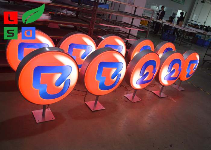 LED Blade Sign Storefront Light Box Signs 6000K Outdoor Round Light Box