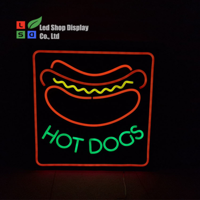 Hot Dog personalizuj LED Neon znak z 12 kolorów do wyboru w pomieszczeniach DC 12V