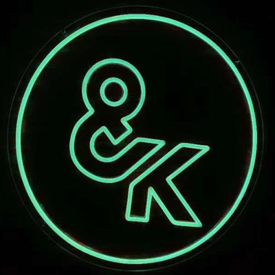 LED Neon Sign z cyfrowo wydrukowanym tłem Dekoracja firmy wewnętrzna zewnętrzna