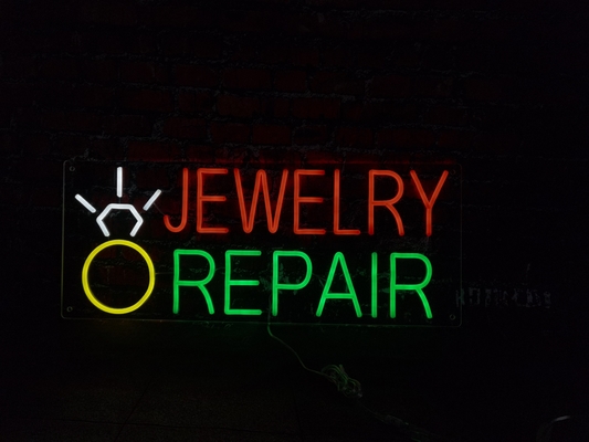 Naprawa biżuterii lub obuwia Niestandardowy LED Neon Sign Dekoracja wnętrz Akrylowa DC12V
